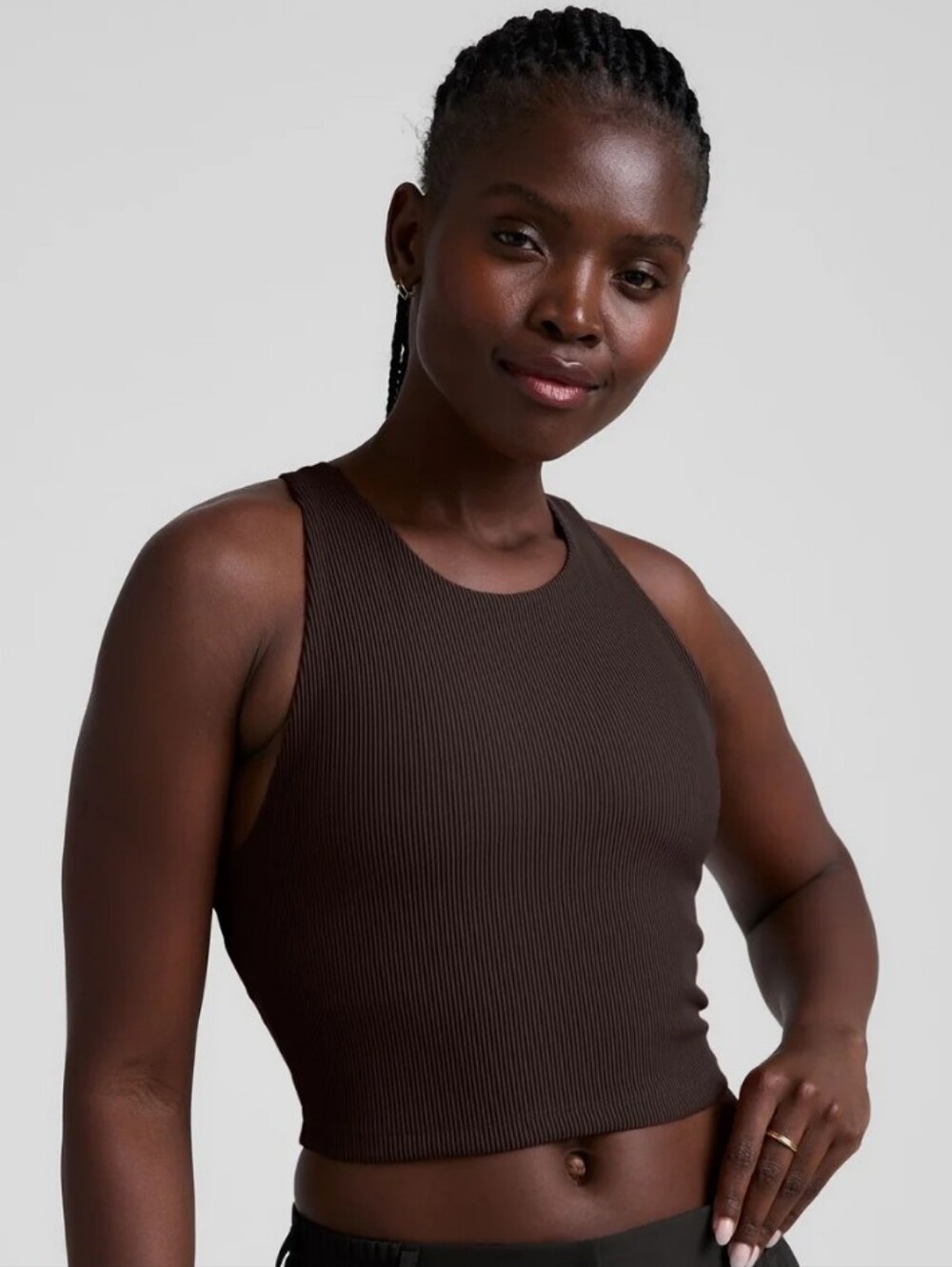 Beyond Yoga Refocos Ribbed Tank | Dark Chocolate | Size M